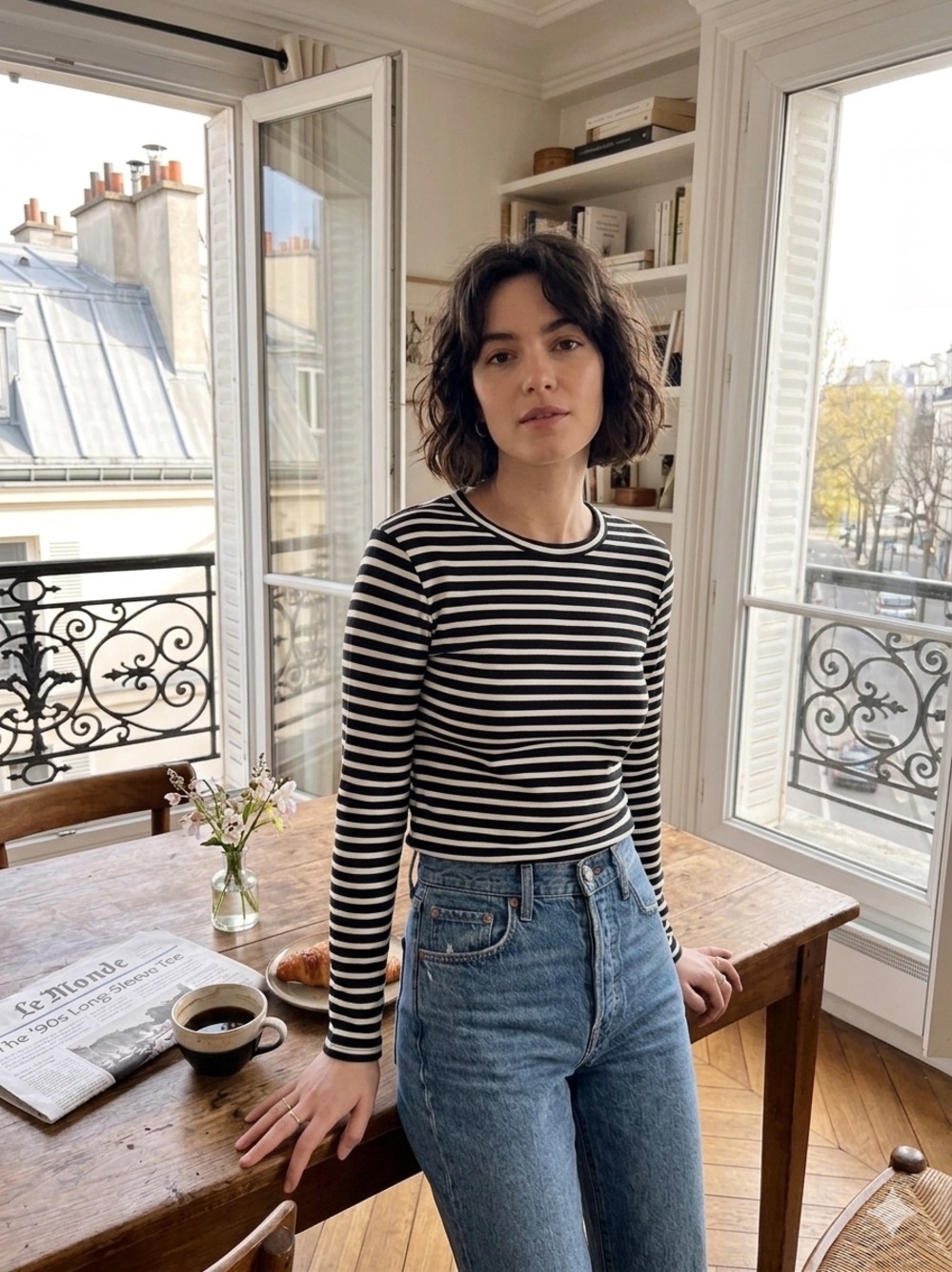 NWT MADEWELL 90’s long sleeve French stripe Shirt